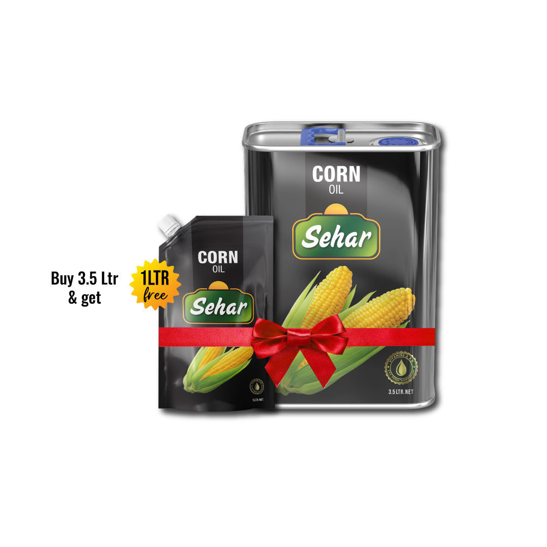 Sehar Corn Oil 3.5Ltr Tin + 1Ltr Free Pouch